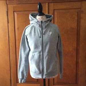 Women’s Nike Grey Zip Up Sweater